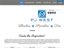 Tablet Screenshot of pjwestevents.com
